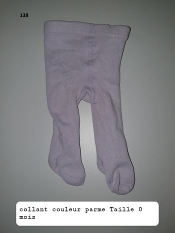Collant couleur parme Taille 0 mois