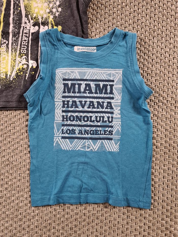 Lot de 2 t-shirts débardeurs garçon - 24 mois - photo numéro 2