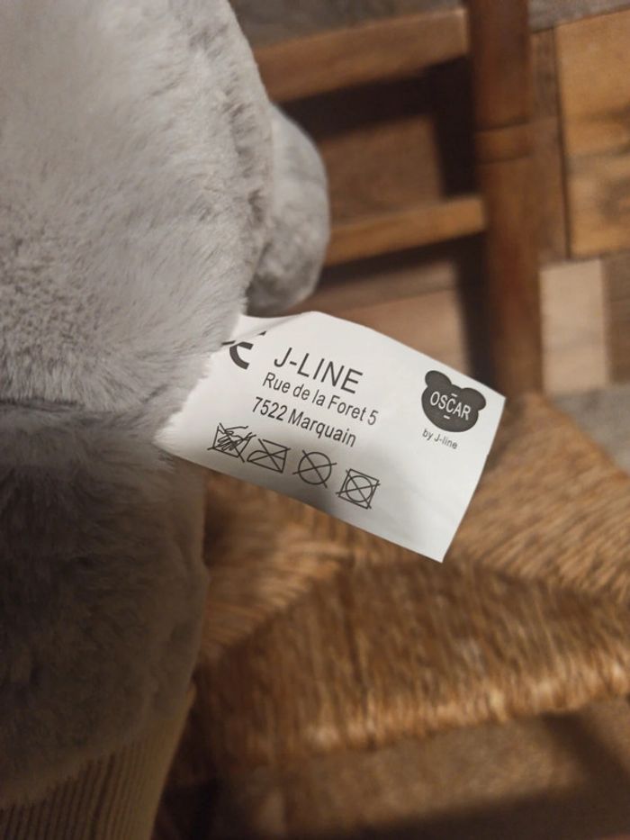 Peluche elephant Oscar j-line neuf - photo numéro 5