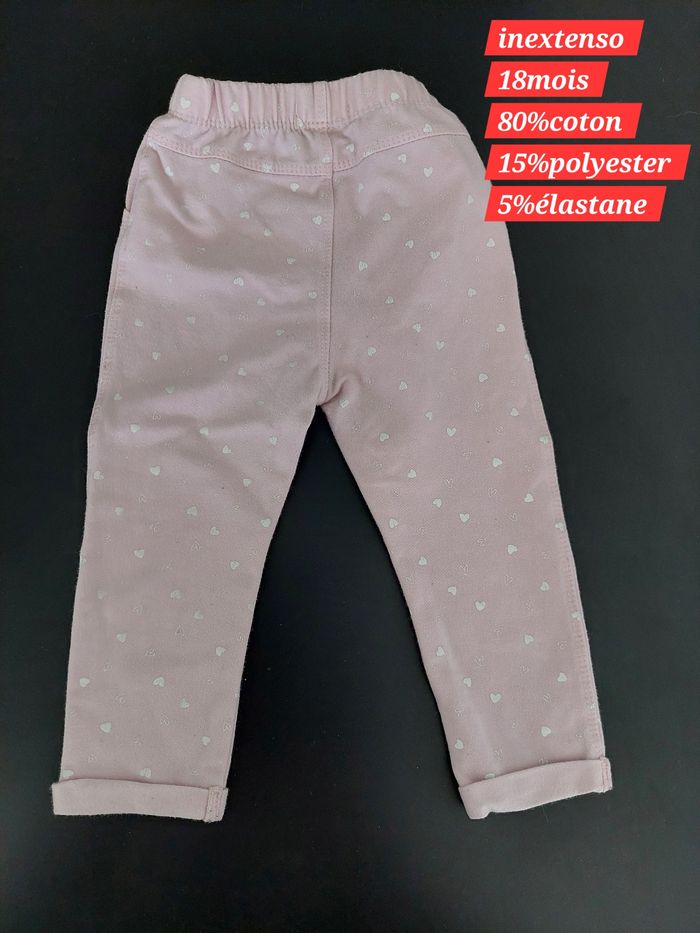 Lot de 2 pantalons pour fille 18mois - photo numéro 2