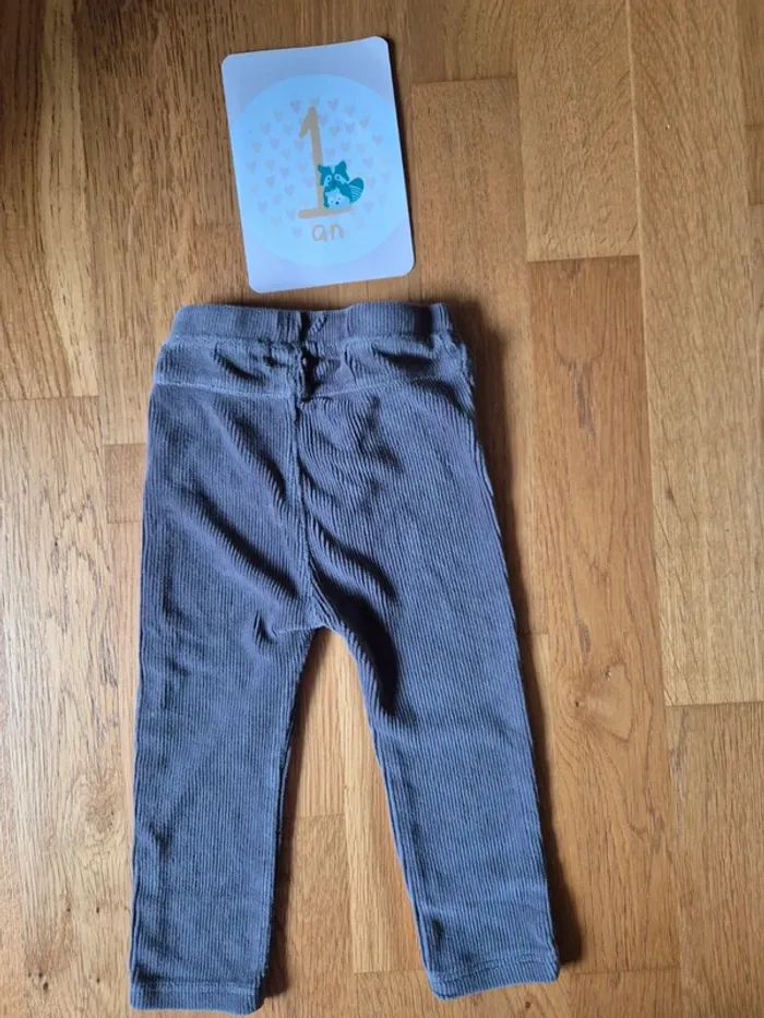 Legging velours gris - photo numéro 2