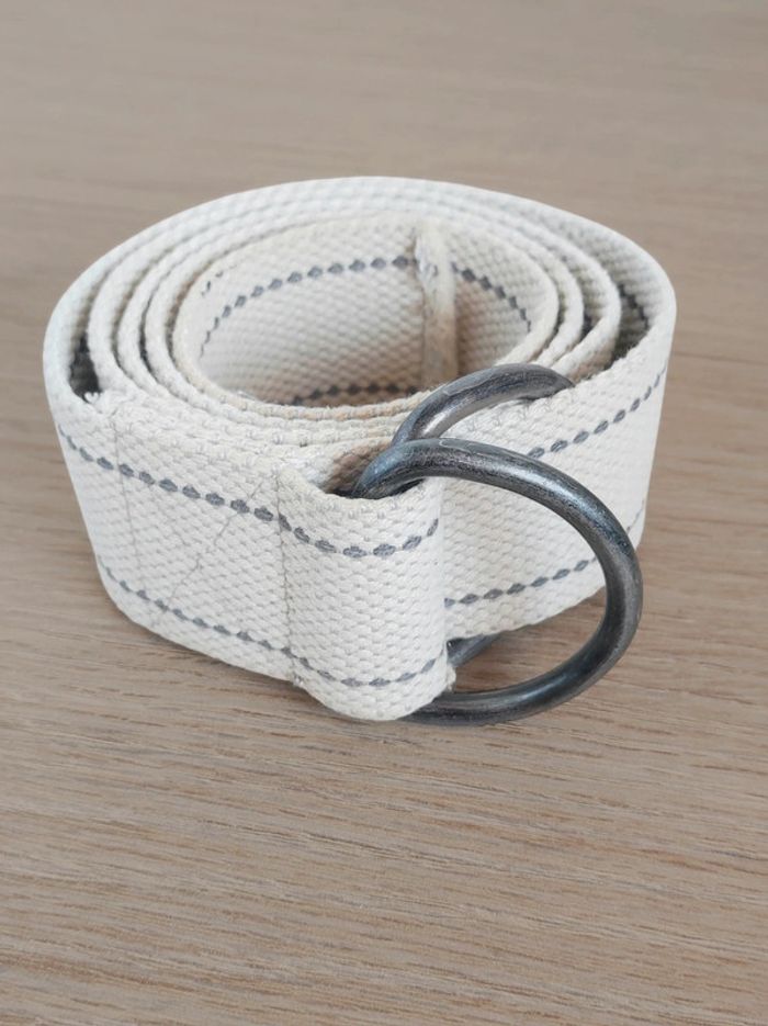 Ceinture  crème toile - 95cm réglable - photo numéro 2