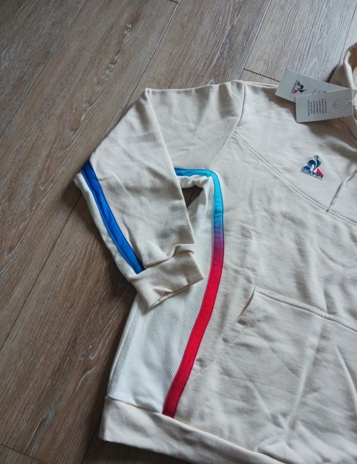 Sweat France blanc écru à capuche Le Coq Sportif édition Jeux Olympiques Paris 2024 taille XL - photo numéro 5
