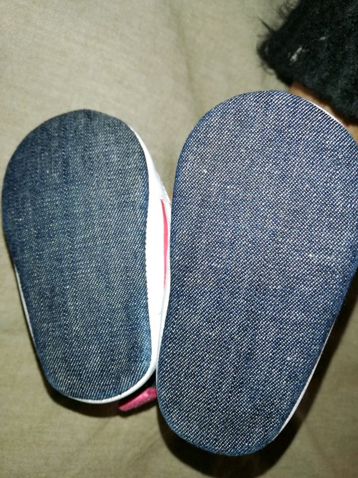 Basket à lacets bleu/rose 0/3 mois - photo numéro 2