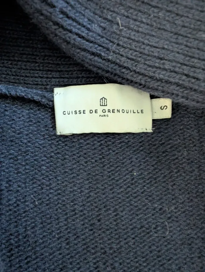 Cardigan en laine mérinos homme Cuisse de grenouille - photo numéro 2