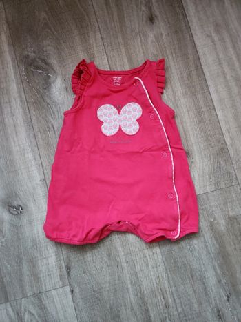 Barboteuse rose obaibi 6 mois