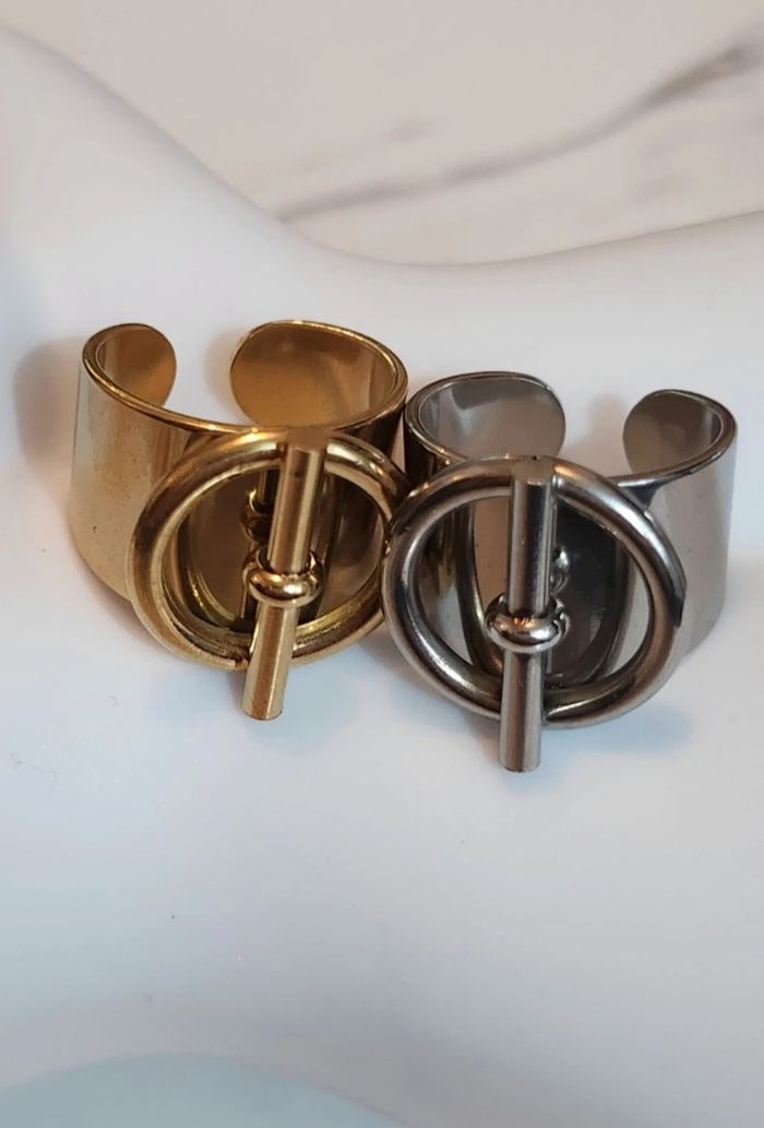 2 bague acier inoxydable