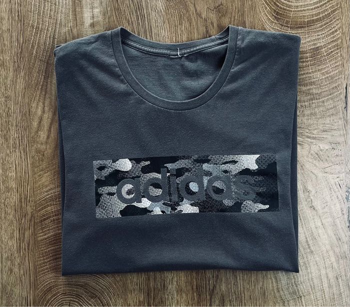 T.shirt à manches courtes gris Adidas pour homme en taille L