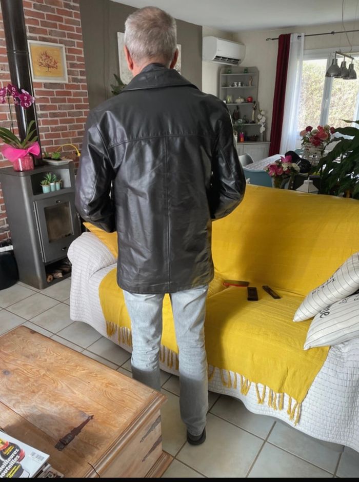 Manteau homme cuir Brice t M/L - photo numéro 2
