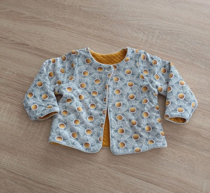 Gilet réversible jaune et blanc - 9 mois - obaïbi - photo numéro 2