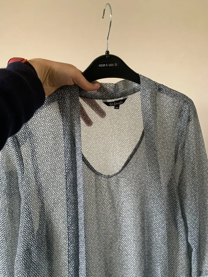 Blouse manche 3/4 transparente - photo numéro 2