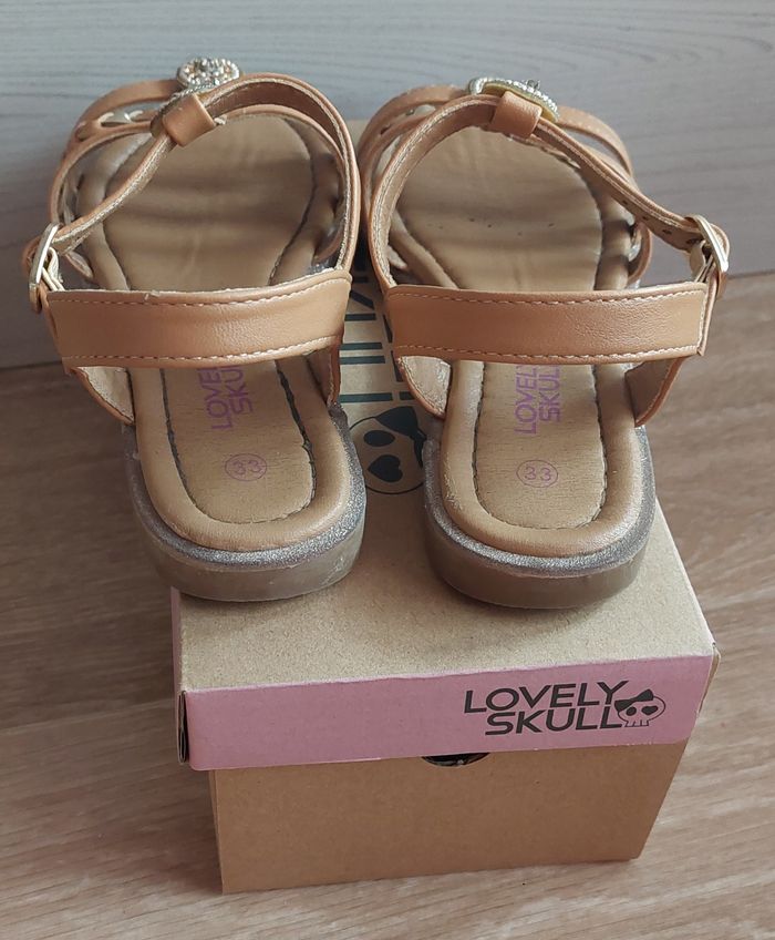 Claquettes marrons et doré Chausséa - photo numéro 3