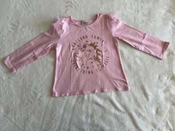 T-shirt manches longues avec tulle sur les épaules / licorne 🦄