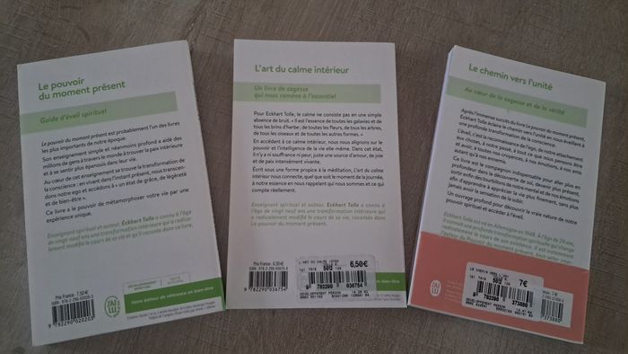 Lot de 3 livres sur le réveil spirituel de Eckhart Tolle - photo numéro 2