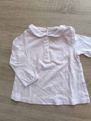 Haut manches longues col 12 mois bout'chou
