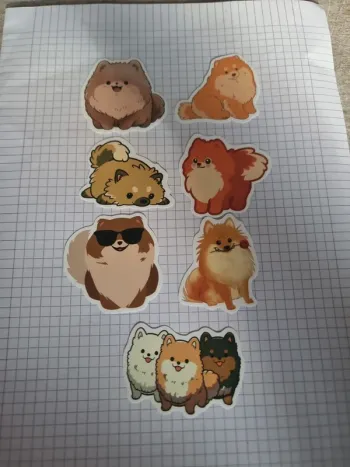 Lot d'autocollants motif chien (lot G)