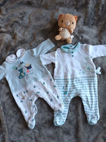 Lot de 2 pyjamas 1 mois