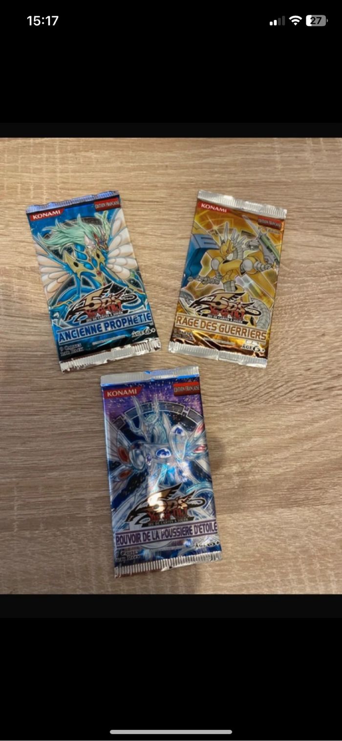 Lot de 3 booster yu-gi-oh neufs scellés