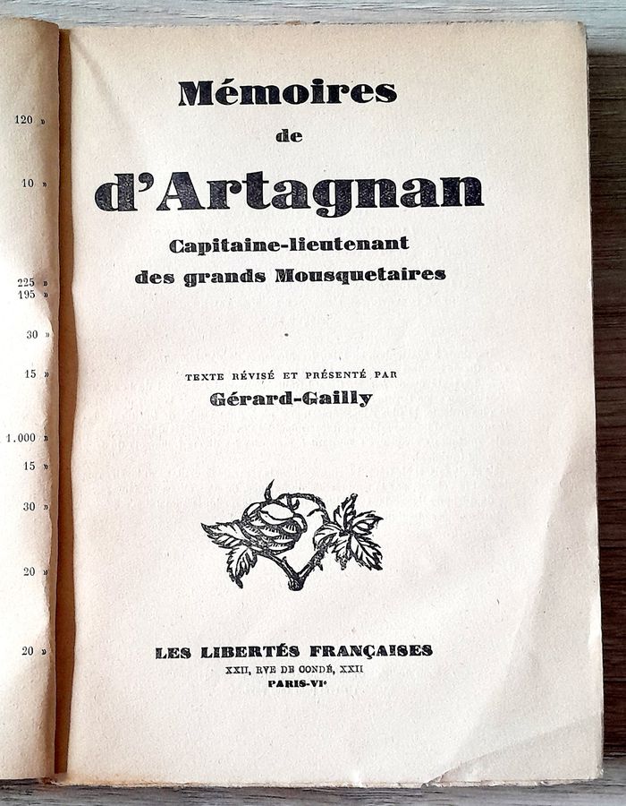 mémoires de d'artagnan capitaine-lieutenant des grands mousquetaires - gérard-gailly - photo numéro 6