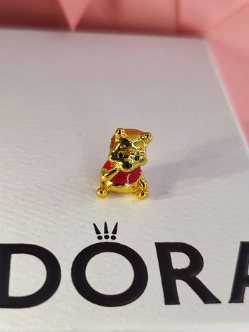 Charm Disney Winnie l'Ourson - Argent 925 & Émail Rouge