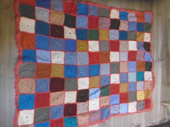 plaid patchwork  années 70 en l etat