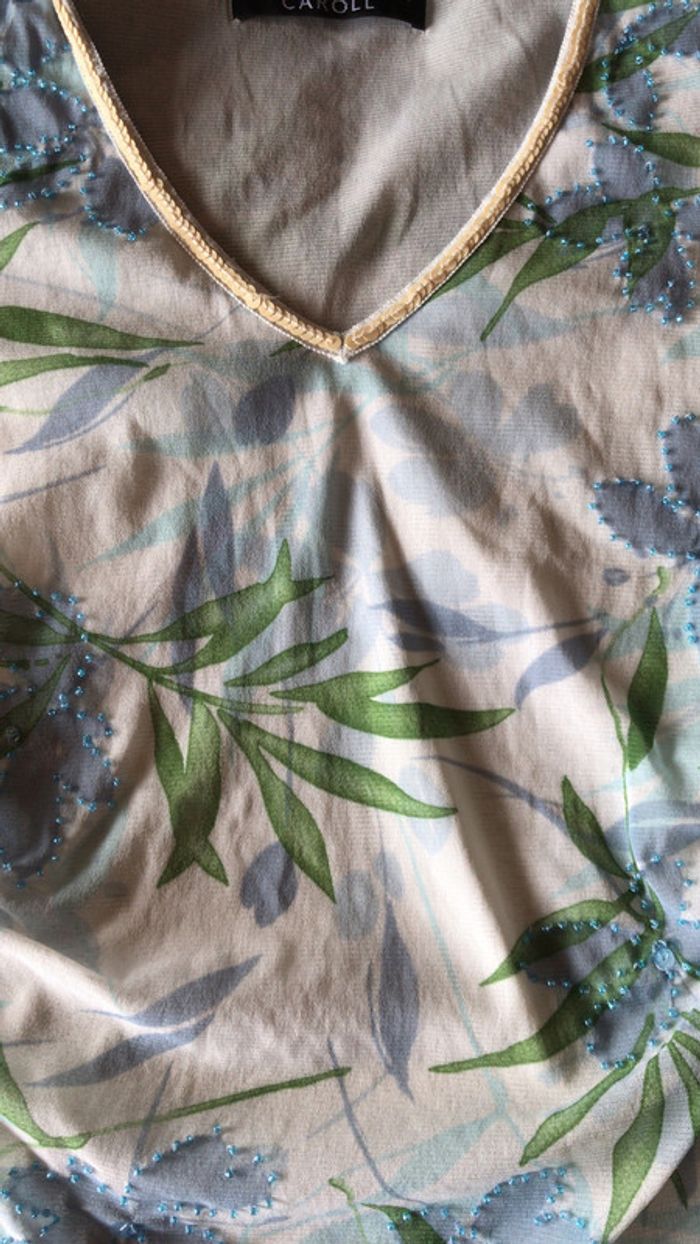 Caroll top avec sequins et perles motif bambou - photo numéro 4