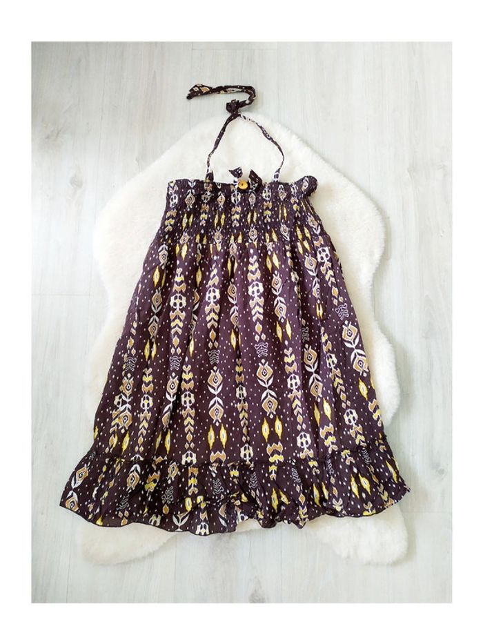 Robe bustier à motifs ethniques