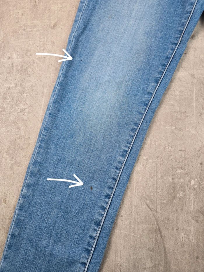 Jean levi's mile high super skinny bleu femme taille haute taile 30 bon état - photo numéro 5