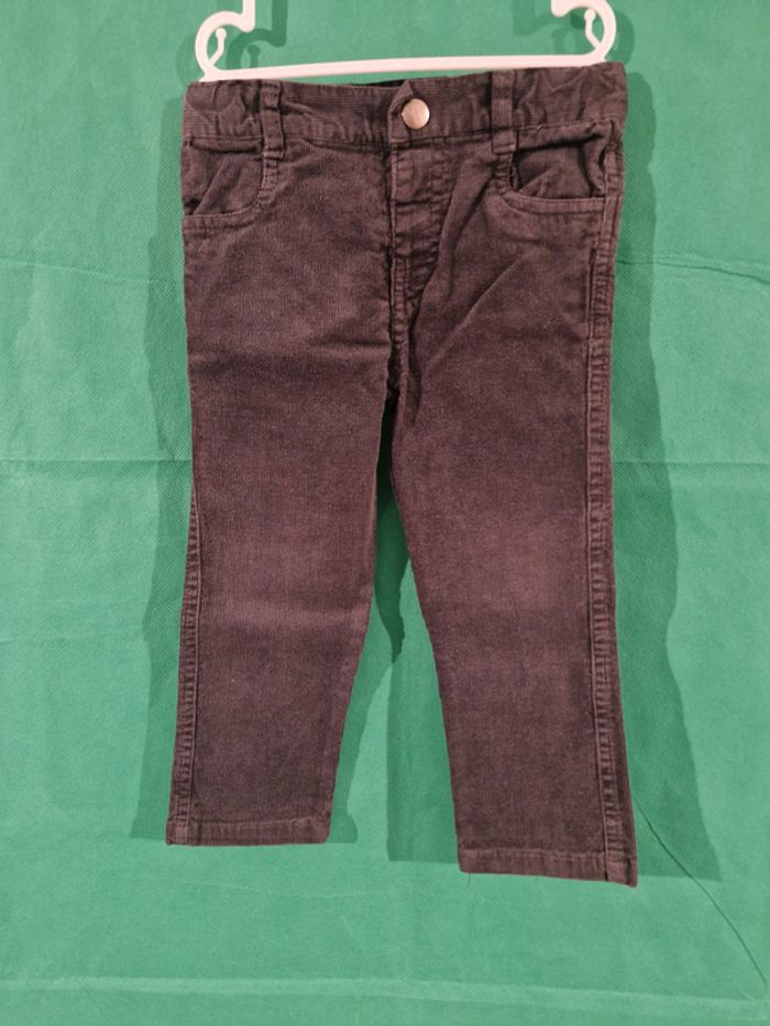 Pantalon velours côtelé 24 mois gris Tissaia