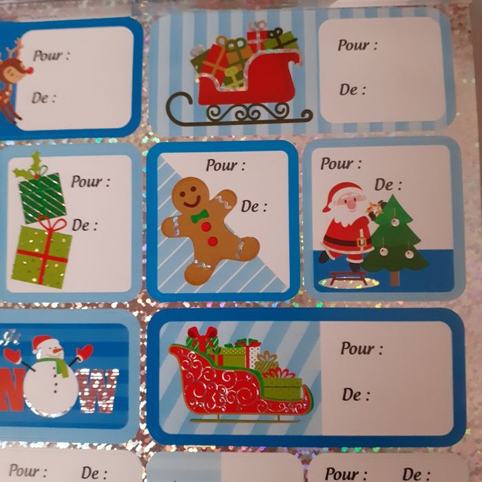 Noël: Boîte métal +80 étiquettes adhésives - photo numéro 9
