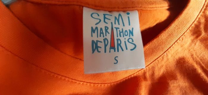 Tee-shirt orange Taille S Semi Marathon de Paris - photo numéro 5