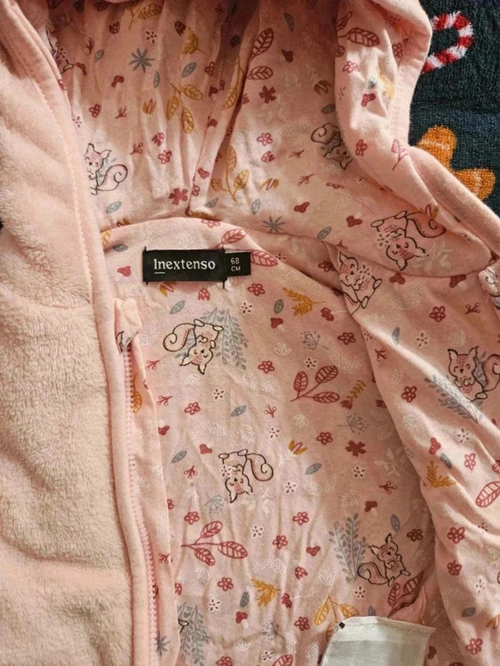 Petite veste rose avec oreille toute mimi - photo numéro 4
