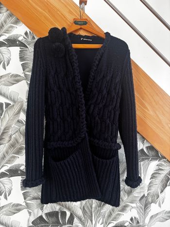 Très beau gilet bleu en laine marine Sonia by Sonia Rykiel