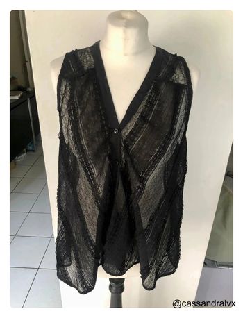 Débardeur noir transparent Sandro taille 36