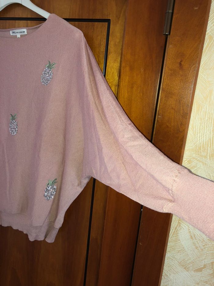 Pull rose ananas Millenium taille unique - photo numéro 3
