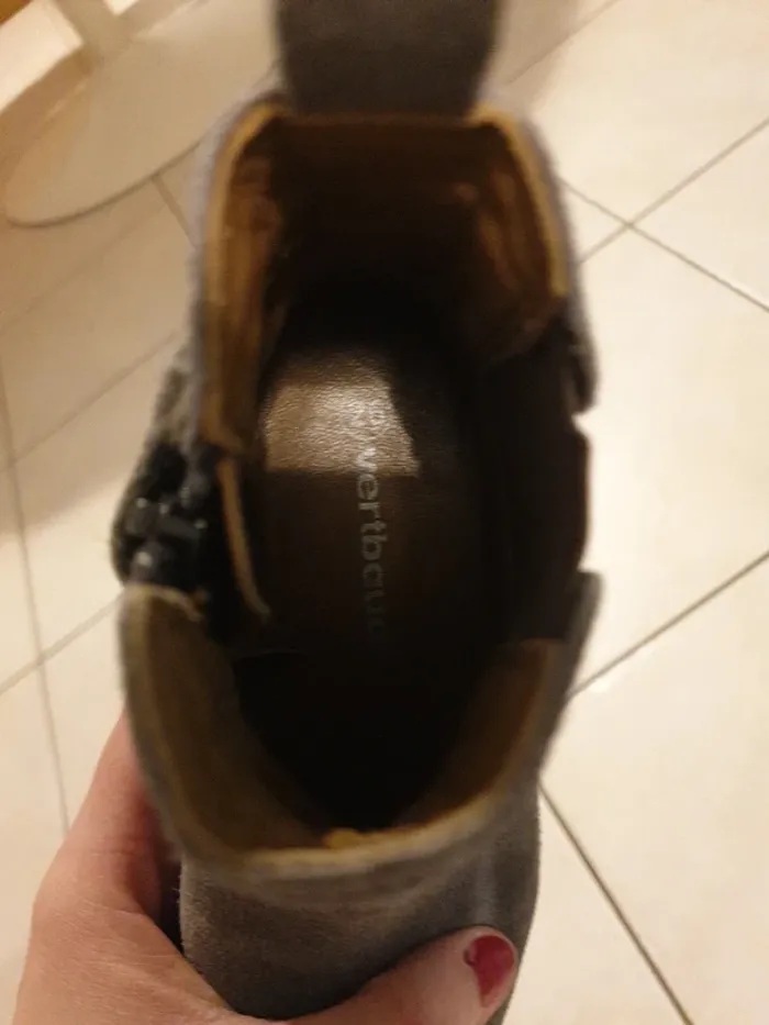 Bottines cuir 26 vert baudet - photo numéro 6