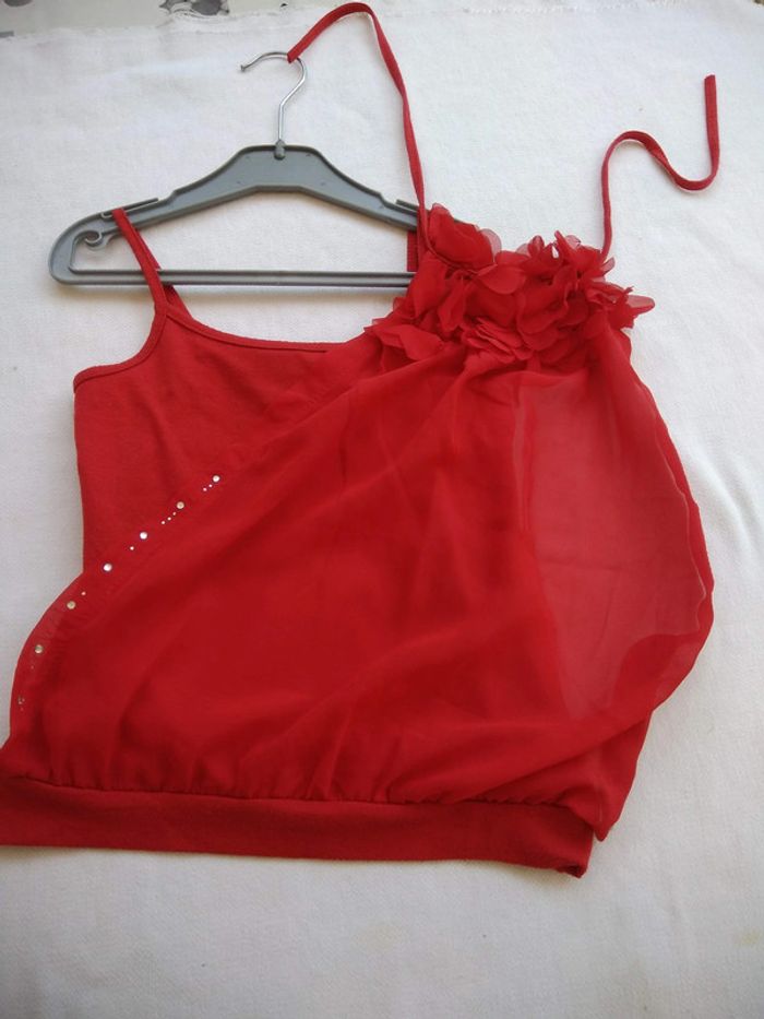 Haut rouge - Fille 10 ans - photo numéro 8