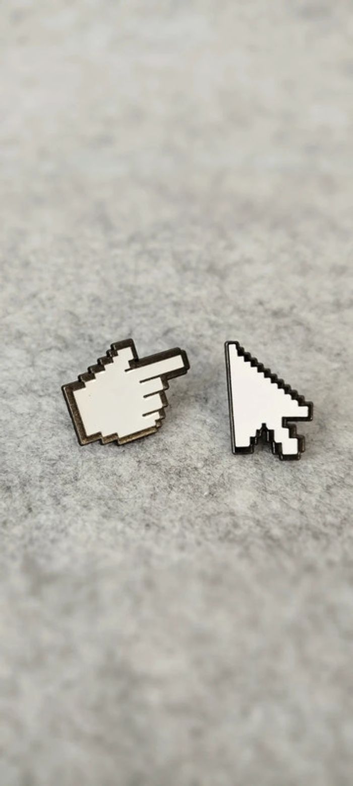 🍄 lot de deux pins curseurs informatiques
