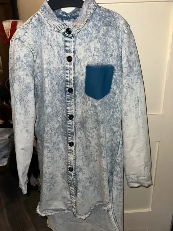 Veste longue en jeans