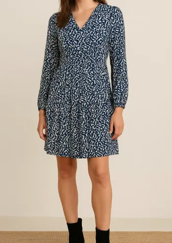 Robe marine et blanche C&A - taille 40