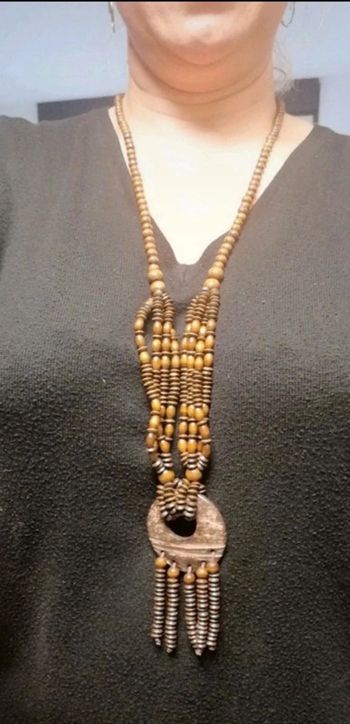 🌺Collier ethnique  perles en bois 🌺