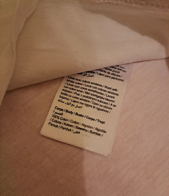 T-shirt manches courtes blanc cœurs, gémo, taille 6 mois (68 cm) - photo numéro 4