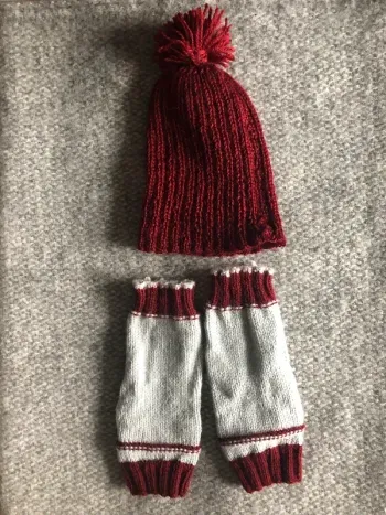 Ensemble bonnet et mitaine enfant