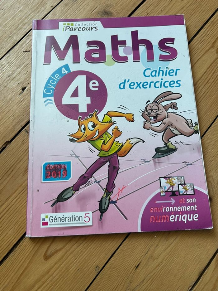 Cahier exercice Maths i parcours 4 eme