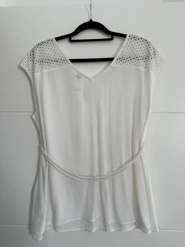 Haut t-shirt fluide blouse camicia blusa Camicetta camisa top crochet Ricamo topje Tanktop pimkie - photo numéro 4