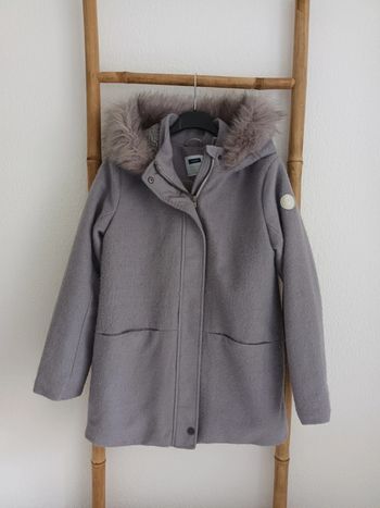 Manteau à capuche gris en laine Okaïdi 12 ans