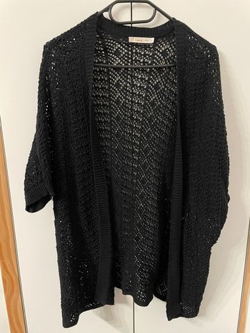 Gilet noir crochet