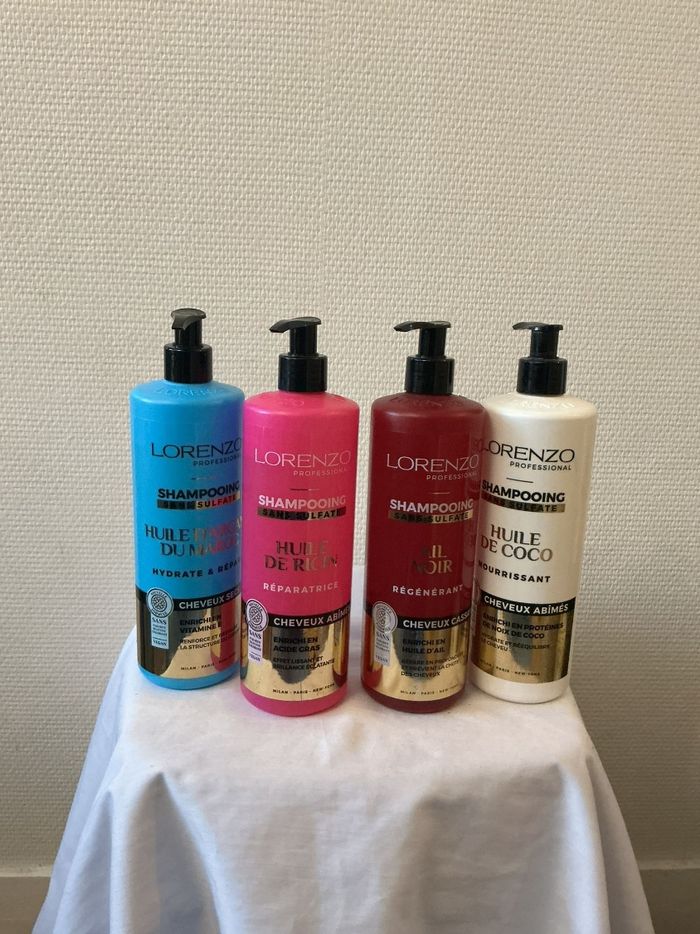 Lot shampoing Lorenzo professionnels