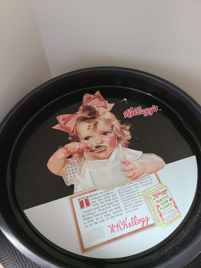 Plaque de collection nostalgie de Kellogg « Girl With the Pink Bow » - Plaque collector de Kellogg - - photo numéro 3