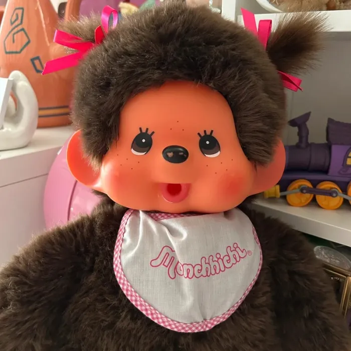 Peluche singe monchhichi fille grand format - photo numéro 2